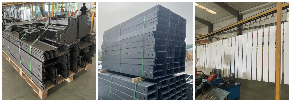 Spray bo'yalgan olukli simi tepsisi Spray bo'yalgan olukli simi tepsisi